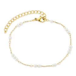 vattentät pärla armband i förgyllt stål - OCEANA