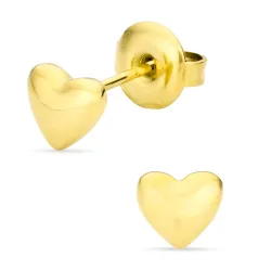 vattentät hjärta örhängestift i förgyllt stål - OCEANA