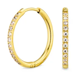 17 mm vattentät zirkon creol i förgyllt stål - OCEANA