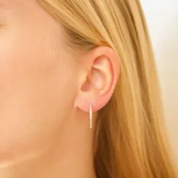 vattentät zirkon creol i förgyllt stål - OCEANA