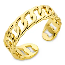 vattentät panzer justerbar ring i förgyllt stål - OCEANA