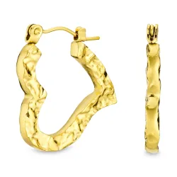 hjärta örhängen i förgyllt stål - OCEANA