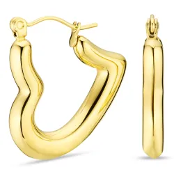 vattentät hjärta örhängen i förgyllt stål - OCEANA