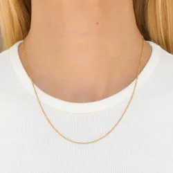 vattentät singapore halsband i förgyllt stål  x 1,5 mm  - OCEANA