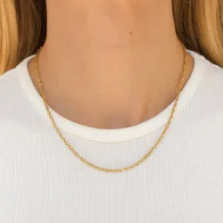 vattentät singapore halsband i förgyllt stål  x 2,5 mm  - OCEANA