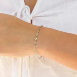 vattentät singapore armband i stål  x 2,5 mm  - OCEANA