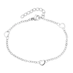 vattentät hjärta armband i stål  x 5,0 mm  - OCEANA