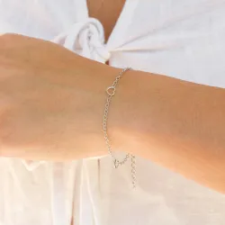 vattentät hjärta armband i stål  x 5,0 mm  - OCEANA