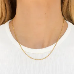 vattentät halsband i förgyllt stål  x 1,8 mm  - OCEANA