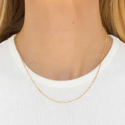 vattentät halsband i förgyllt stål  x 1,5 mm  - OCEANA