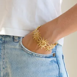 vattentät sol armring i förgyllt stål  x 35 mm  - OCEANA