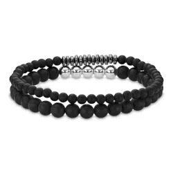 vattentät onyx armband i stål