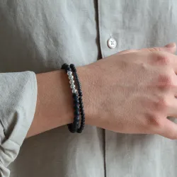 vattentät onyx armband i stål