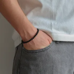vattentät onyx armband i stål