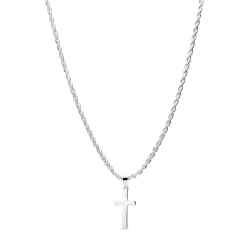 vattentät halsband i stål med korshänge i stål