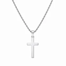 vattentät halsband i stål med korshänge i stål