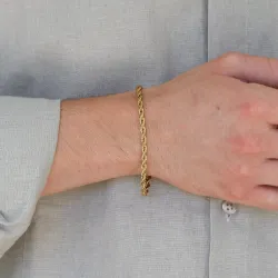 vattentät armband i förgyllt stål  x 3,50 mm 