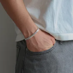 vattentät armband i stål  x 6,5 mm 