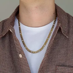 vattentät halsband i förgyllt stål  x 6.50 mm 