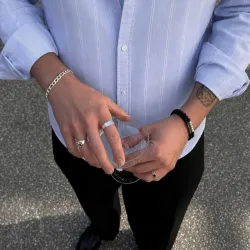 vattentät armband i stål  x 5,0 mm 
