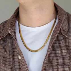 vattentät halsband i förgyllt stål  x 6,5 mm 