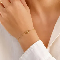vattentät hjärta armband i förgyllt stål - OCEANA