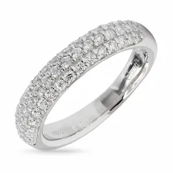 vit zirkon ring i rhodinerat silver