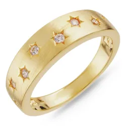 zirkon ring i förgyllt silver