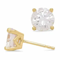 8 mm örhängestift i förgyllt silver