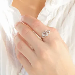 hjärta ring i silver