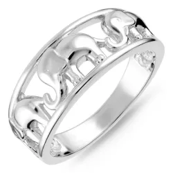 elefant ring i silver