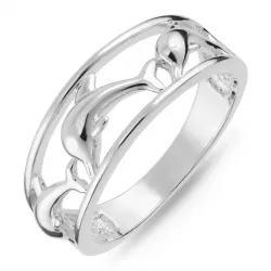 delfin ring i rhodinerat silver