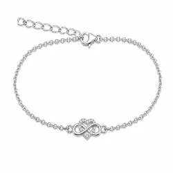 hjärta infinity armband i silver