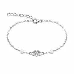 hjärta infinity armband i silver