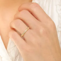Elegant ring i förgyllt silver