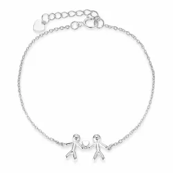 familj armband i silver