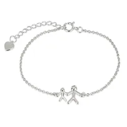 familj armband i silver