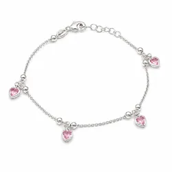 hjärta armband i silver med hängen i silver - Little Ones