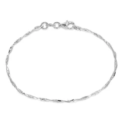 Vridet armband i silver  x 1,3 mm