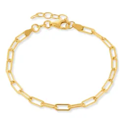 armband i förgyllt silver 17 plus 3 cm x 3,6 mm