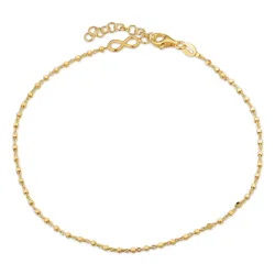 fotlänk  i förgyllt silver 24 plus 3 cm x 1,3 mm