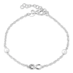 infinity armband i silver med hängen i silver