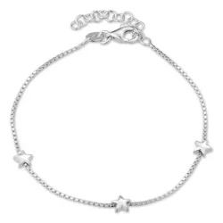 stjärna armband i silver med hängen i silver