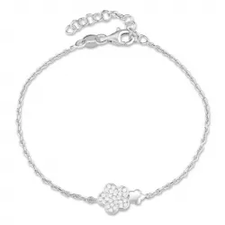 blommor armband i silver med hängen i silver