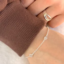 hjärta armband i silver med hängen i silver