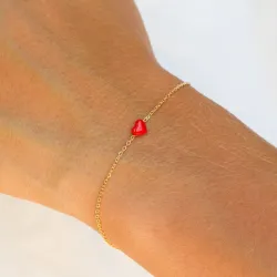 hjärta barnarmband i förgyllt silver med hängen i förgyllt silver - Little Ones