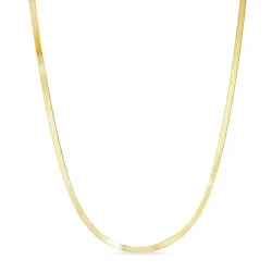 platt ormhalskedja i förgyllt silver 40 plus 5 cm x 