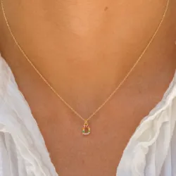 bokstav d halsband i förgyllt silver - My Letter