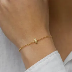 familj armband i förgyllt silver med Dotter i förgyllt silver