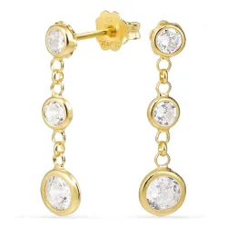 vit kedja örhängen i förgyllt silver